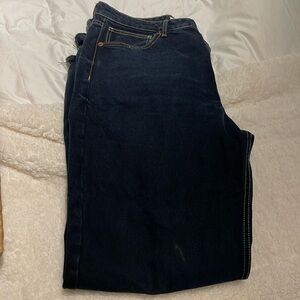 Dark Zara Jeans with Raw Hem SIZE US 14